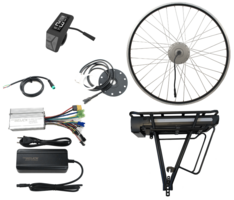 Ombouwset Slim V2 Voorwiel 36V (432Wh) Bagagerek